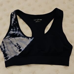 Navy and Tie-Dye Sports Bra